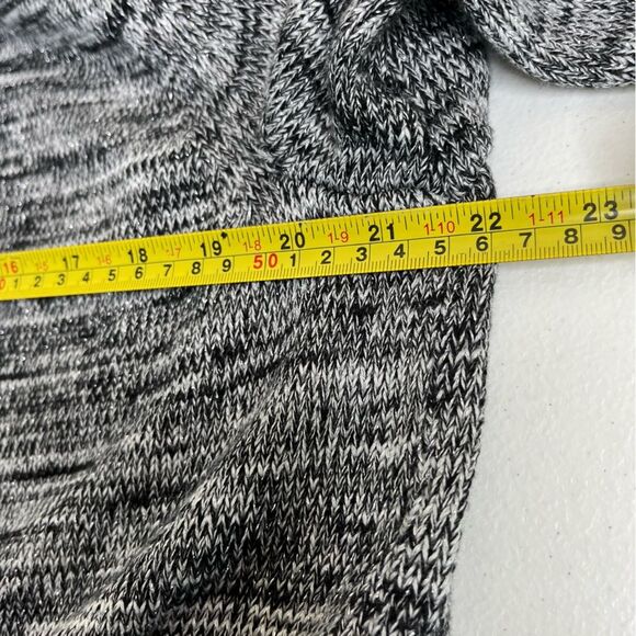 Lane Bryant Metallic Fringe Button Front Cardigan Black White Women Size 14/16 - Picture 10 of 15